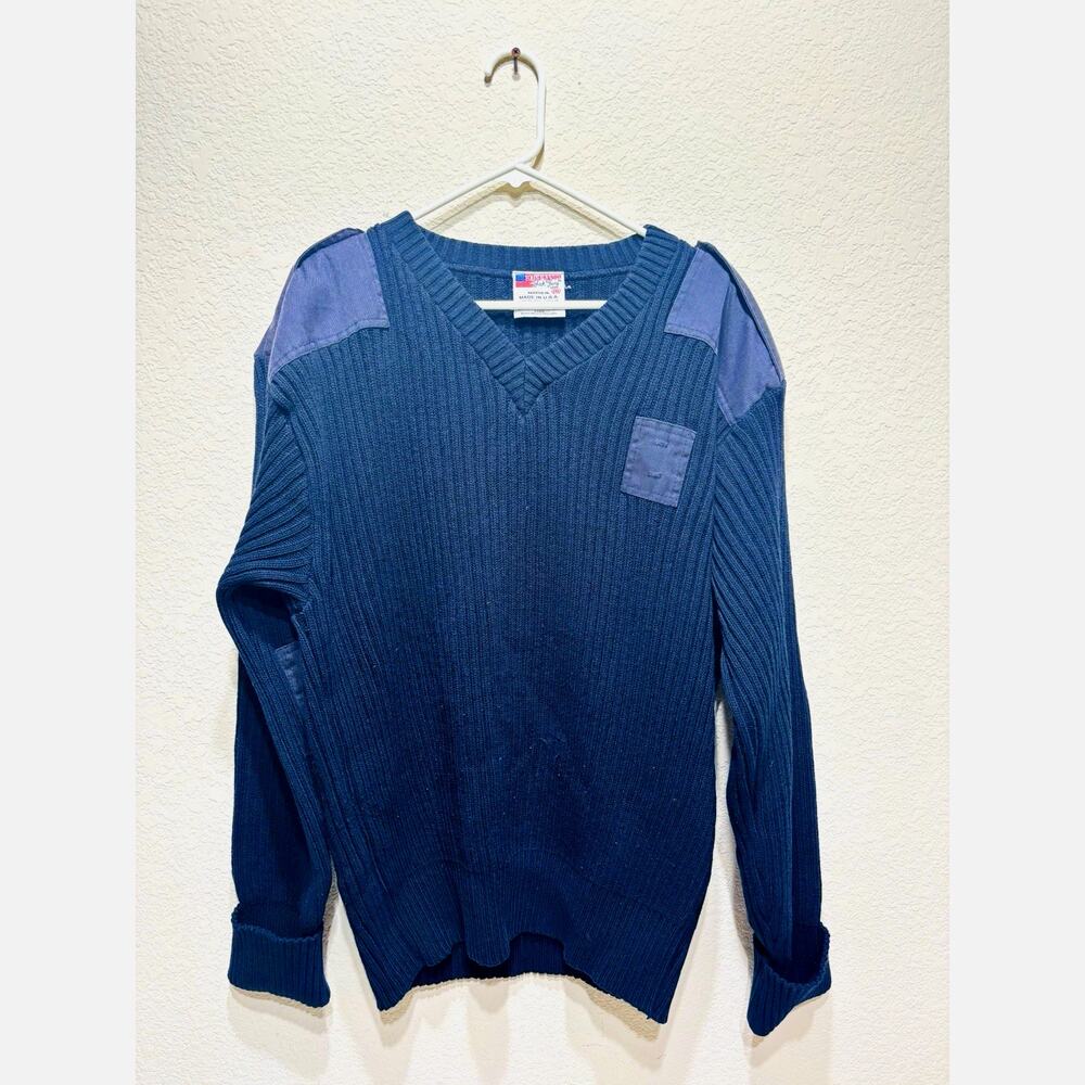 Commando Jack Young Navy Blue Sweater 2XL Made USA